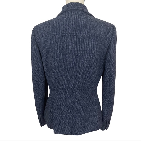 SOLD! Lauren Ralph Lauren Blue Wool Button Up Blazer Jacket Size 8 - Picture 9 of 13
